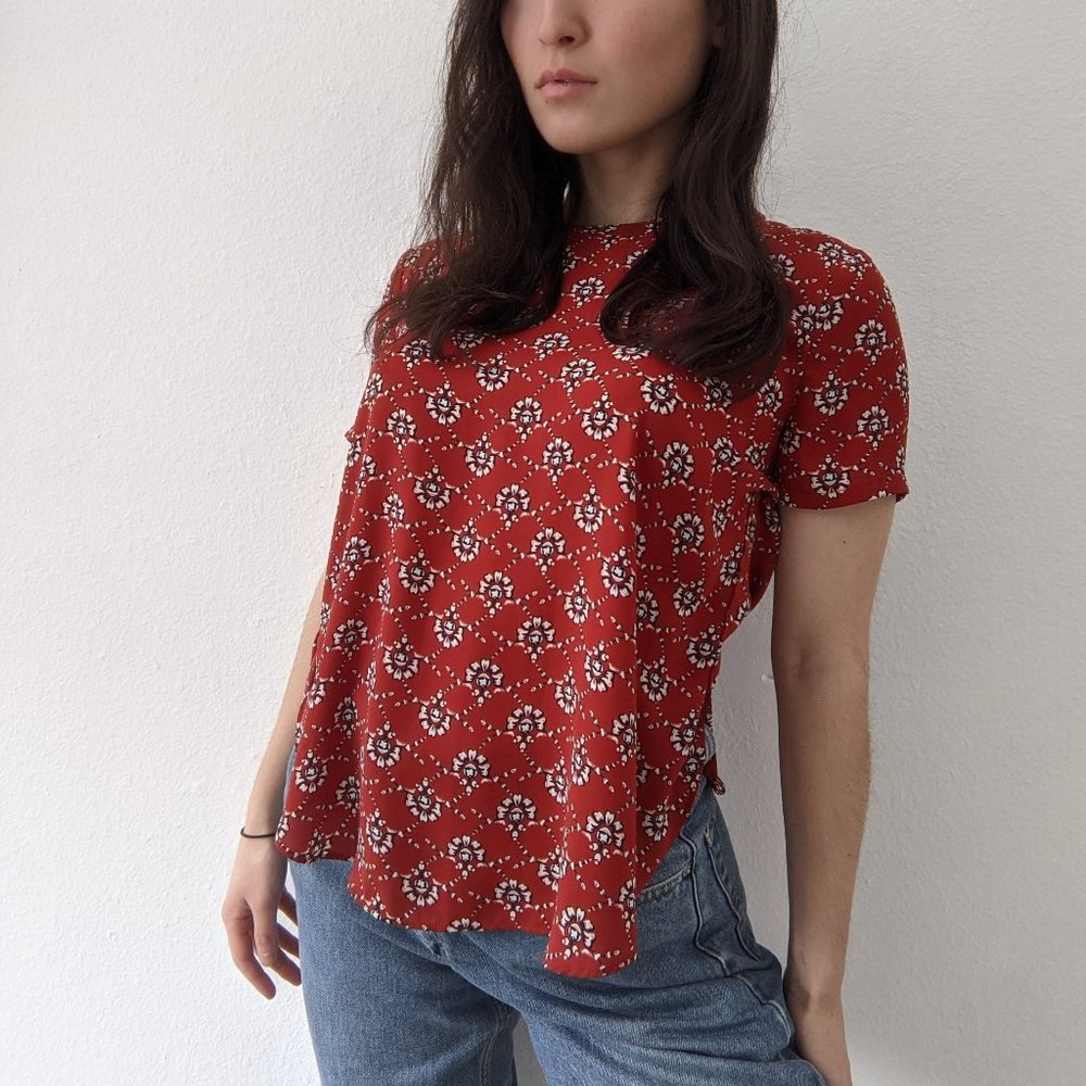 RED BLOUSE from LOFT